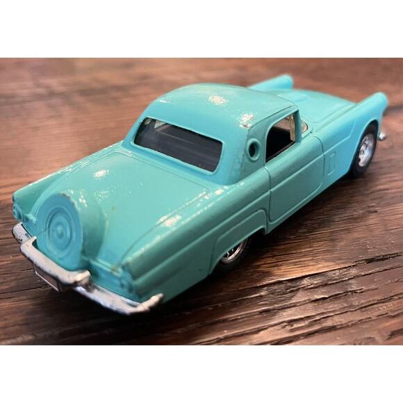 1988 Tootsie Toy Hard ‘56 FORD T-BIRD Teal Blue/Green Die Cast Metal Thunderbird - Picture 4 of 8